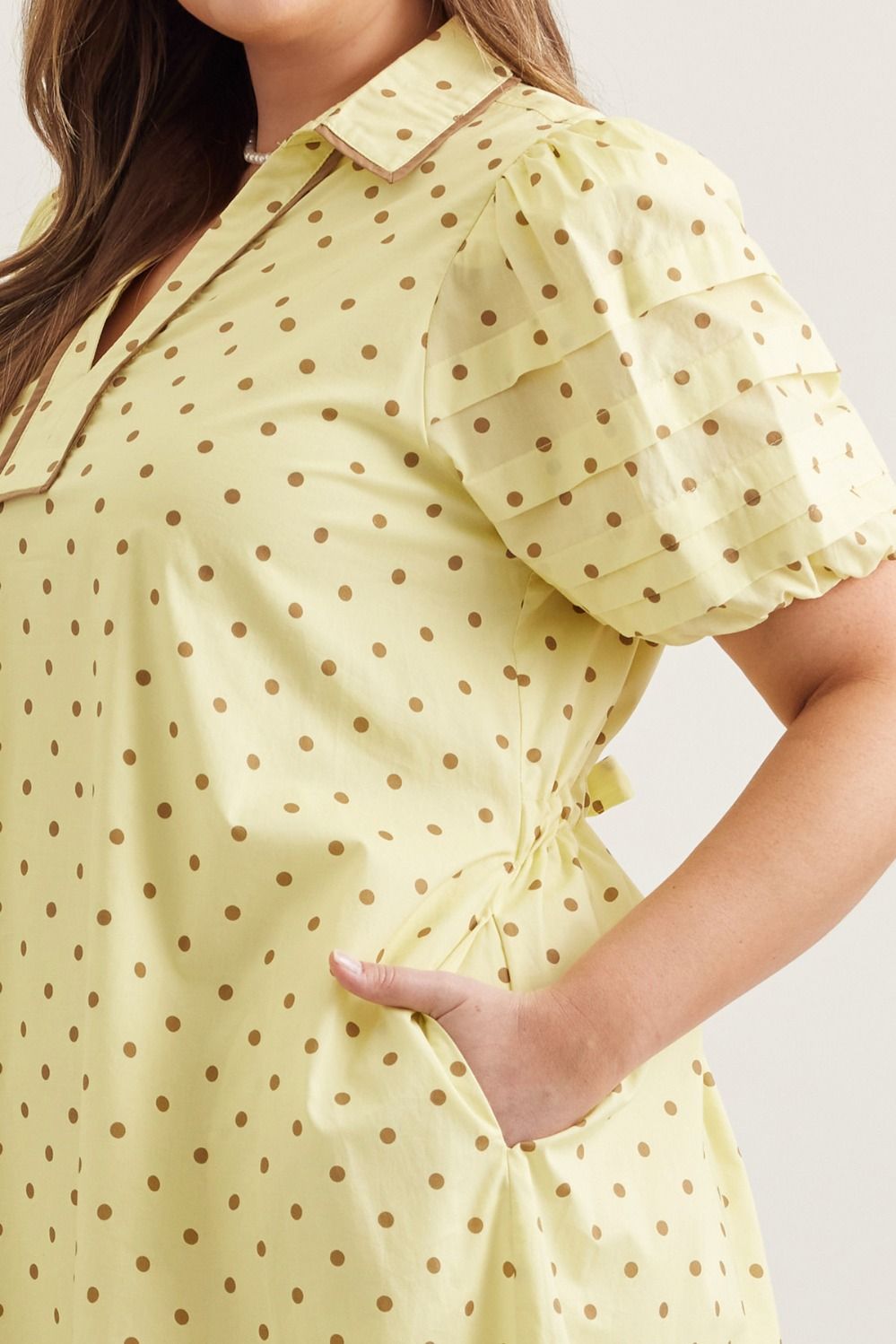 yellow and black polka dot dress Oneil Mini this two Damson Madder Lilo Mini Dress