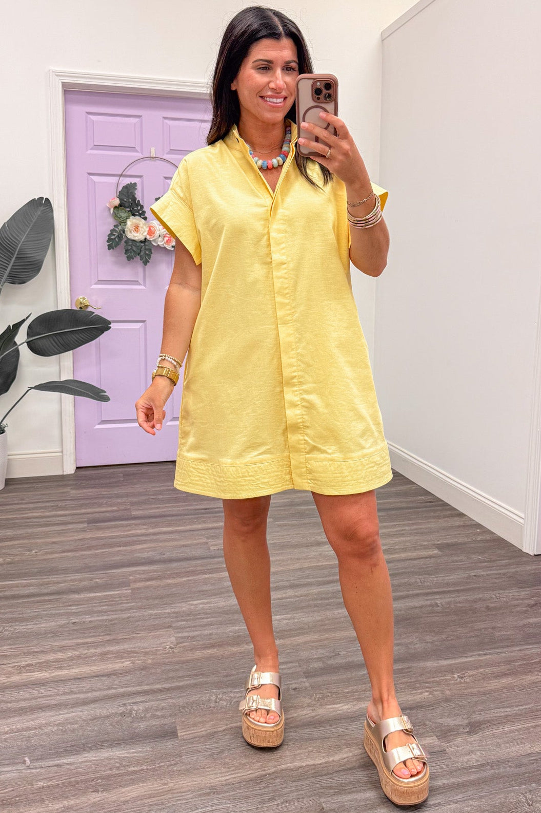 Walking In Sunshine Yellow Dress