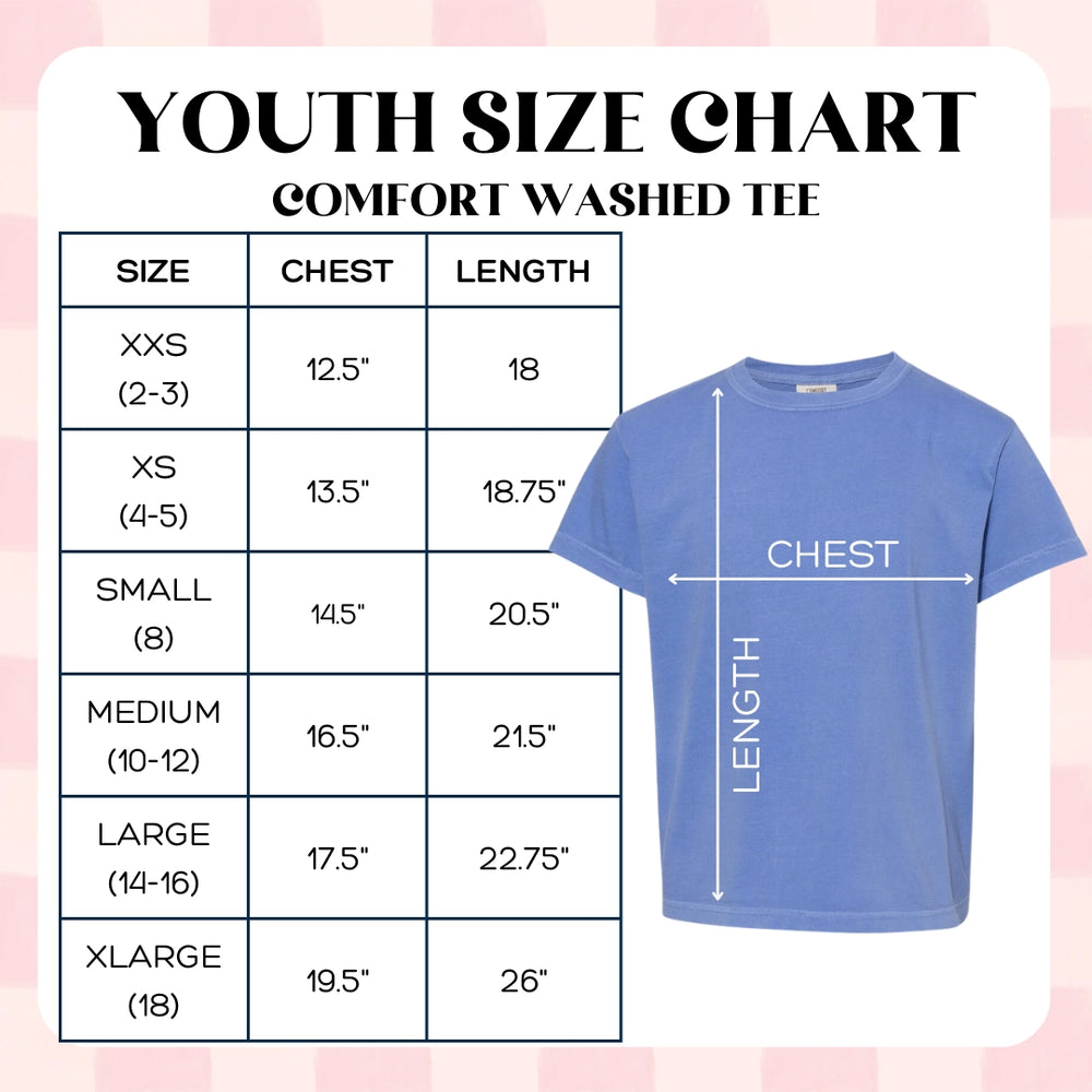Jesus loves you youth sizes graphic tee size chart