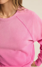 z supply washed ashore pink sweatshirt