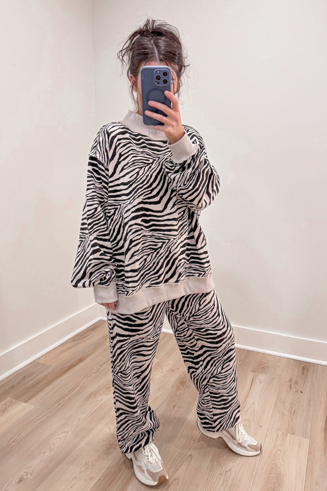 bucketlist zebra print jogger pants relaxed fit