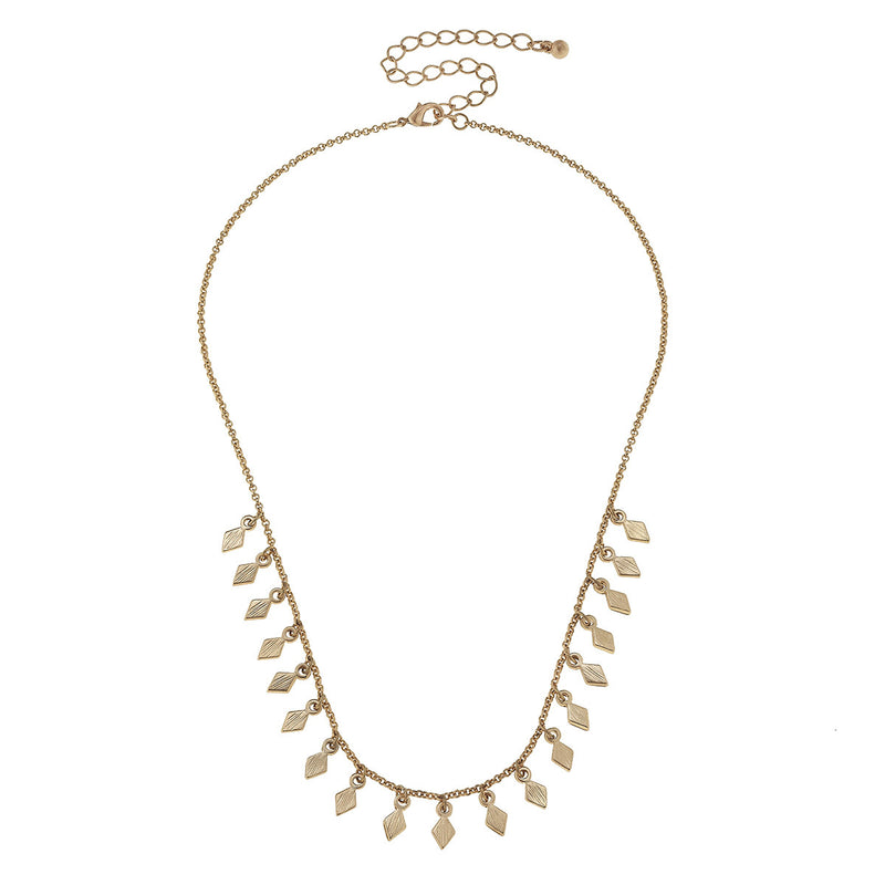 Canvas Jewelry 'Diamond Drip Chain Necklace'- Gold