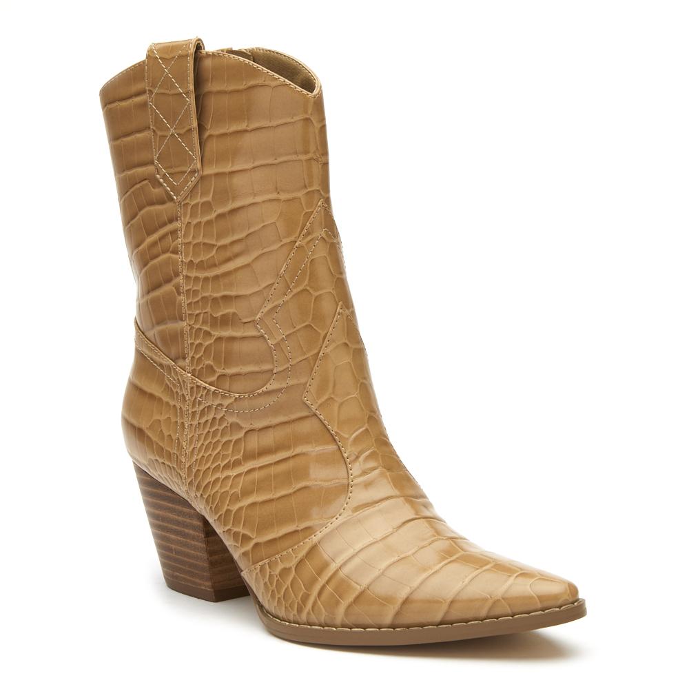 Matisse Bambie western croc textured boots