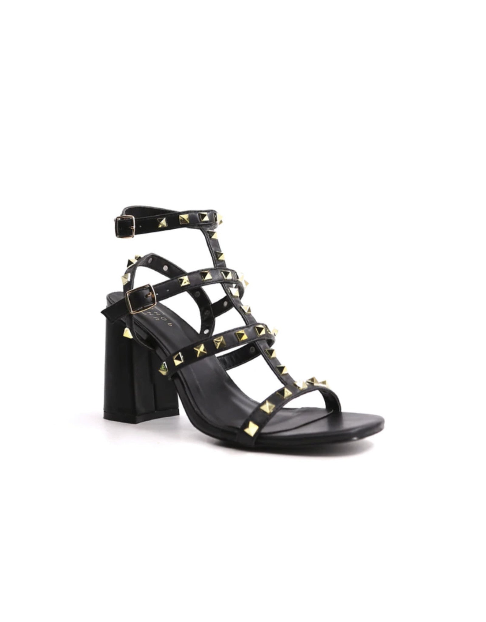 Womens Studded Ankle Strap High Heels Rivet Gladiators Pointy Sandals Shoes  3-8 | eBay