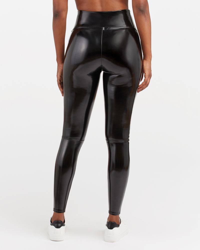 Faux Patent Leather Leggings, Purple Door Boutique