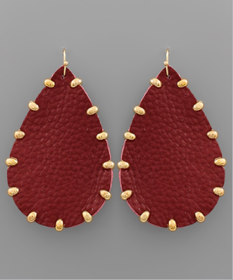 burgundy earrings