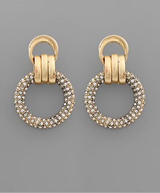 crystal door knocker earrings