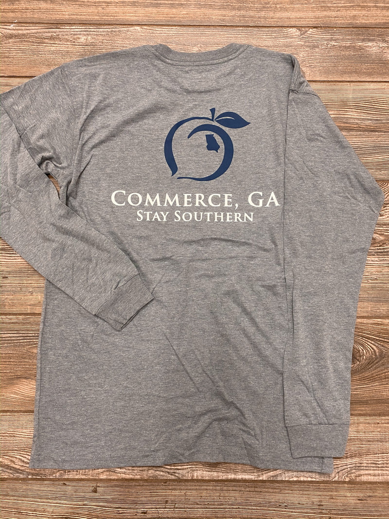 Peach State Pride Commerce, GA Grey T Shirt