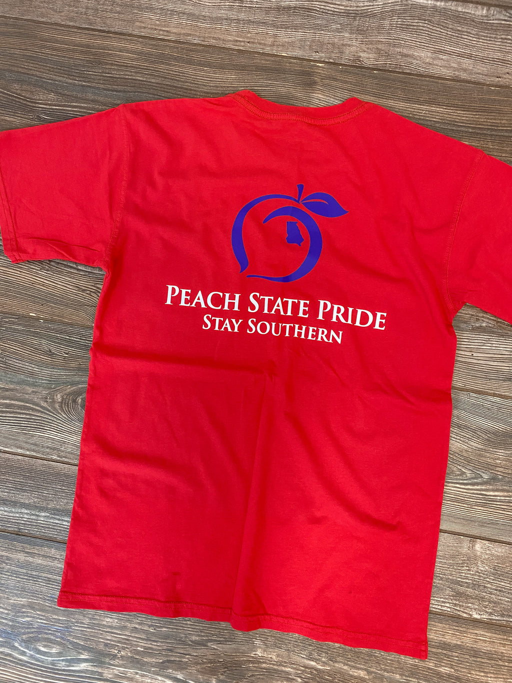 peach state pride red georgia t shirt
