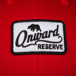 Onward Reserve 'Patch' Trucker Hat - Red/Black