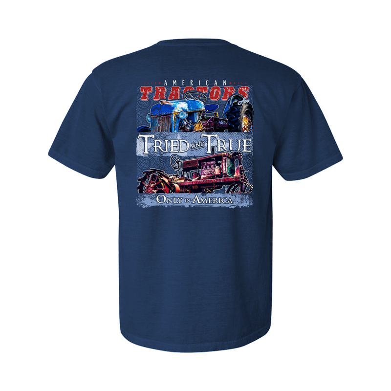 Tried and True American Tractors Short Sleeve - Blue
