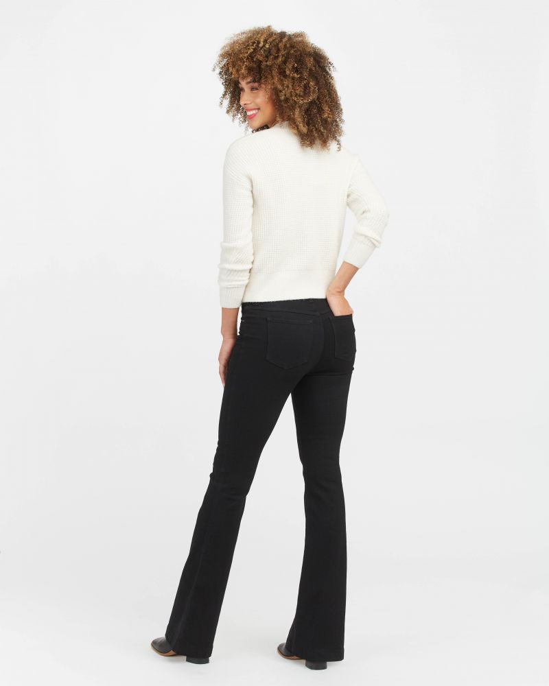 Spanx flare jeans in clean black