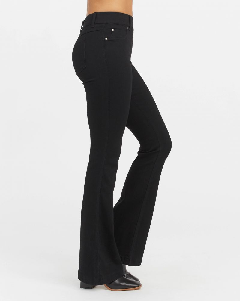 Spanx flare jeans in clean black